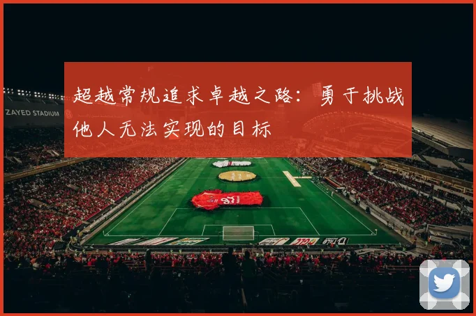 超越常规追求卓越之路：勇于挑战他人无法实现的目标